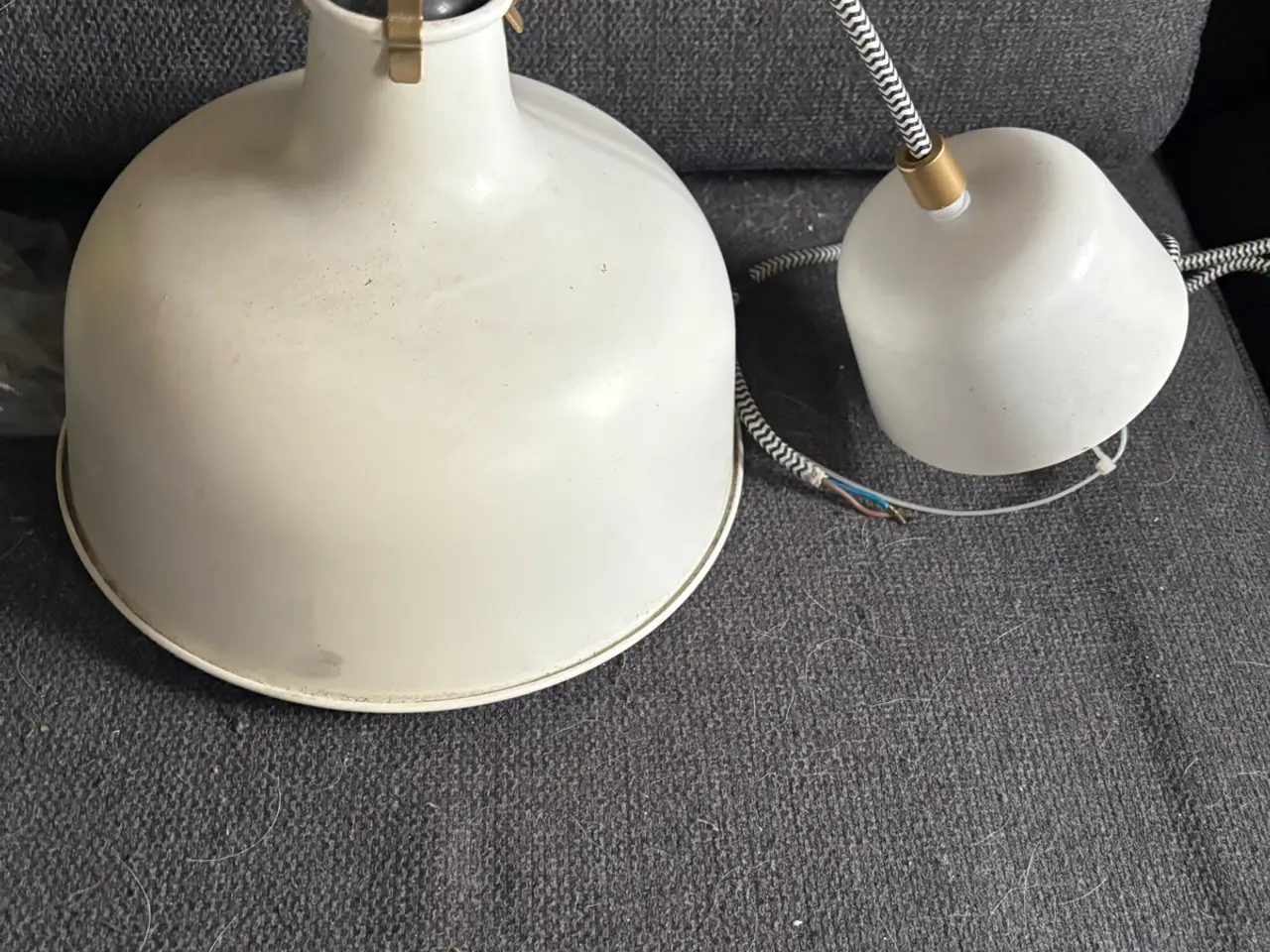 Billede 1 - Creme hvid Ikea ranarp loftlampe 