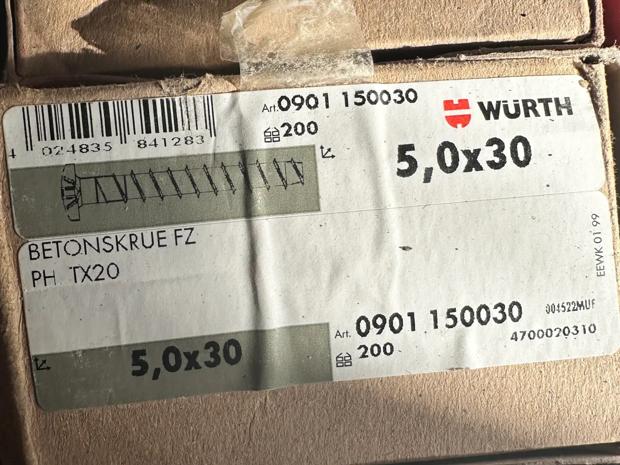Billede 2 - Würth betonskruer