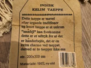 Kelim Tæppe: - (200 x 300 cm)