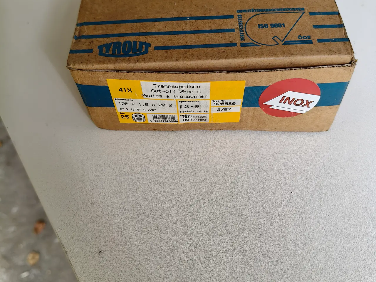 Billede 1 - Skæreskiver 125 mm til rustfri og stål 25 stk i ka