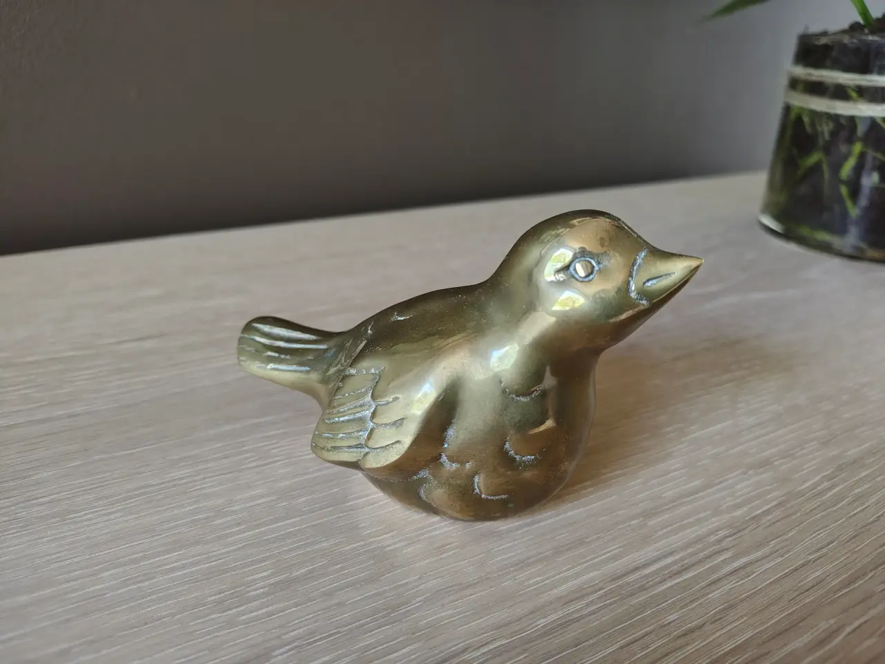 Billede 3 - Fin ældre messingfugl