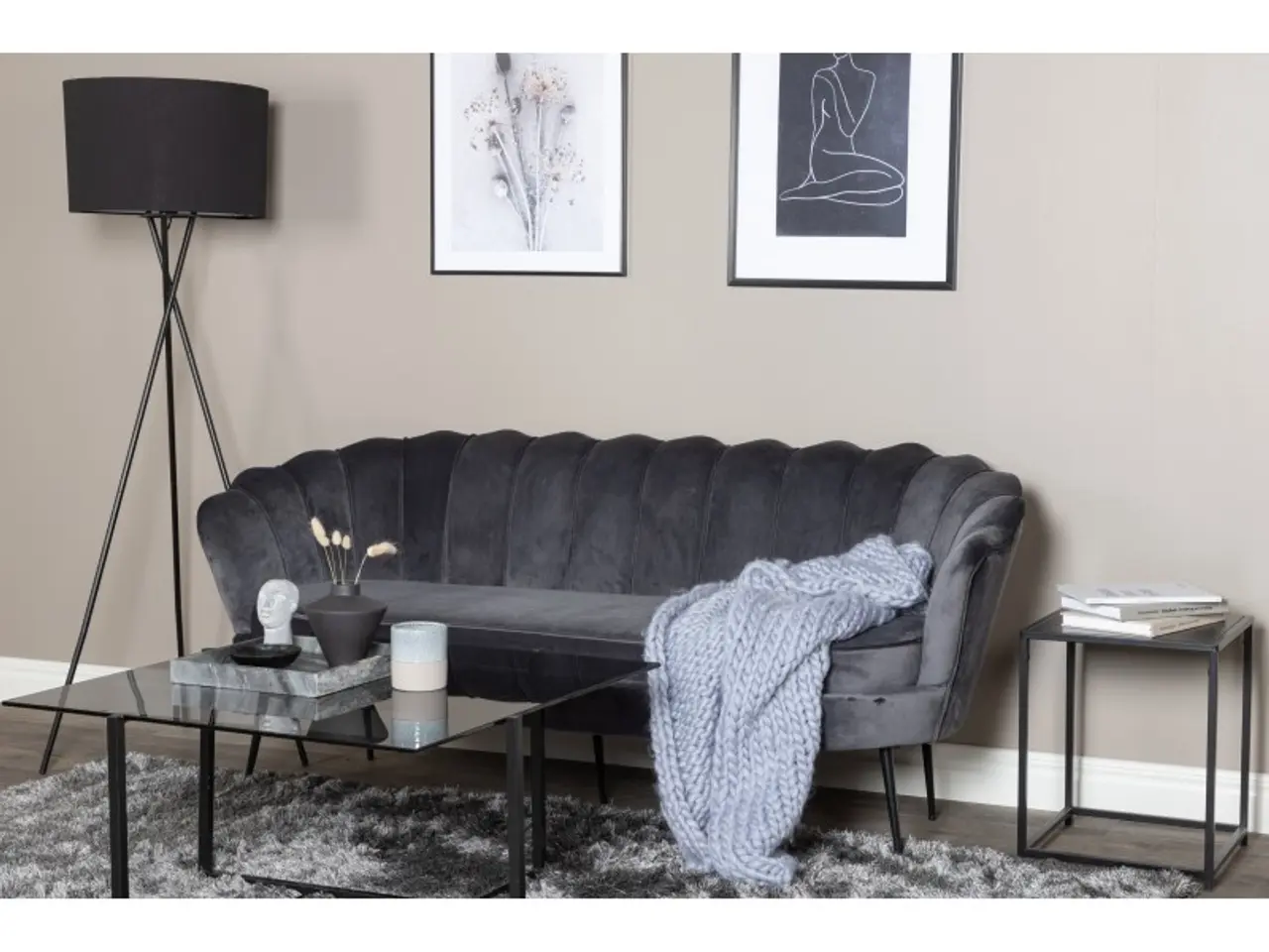 Billede 4 - Calais 3 personers Sofa - Sort og Mørkegrå