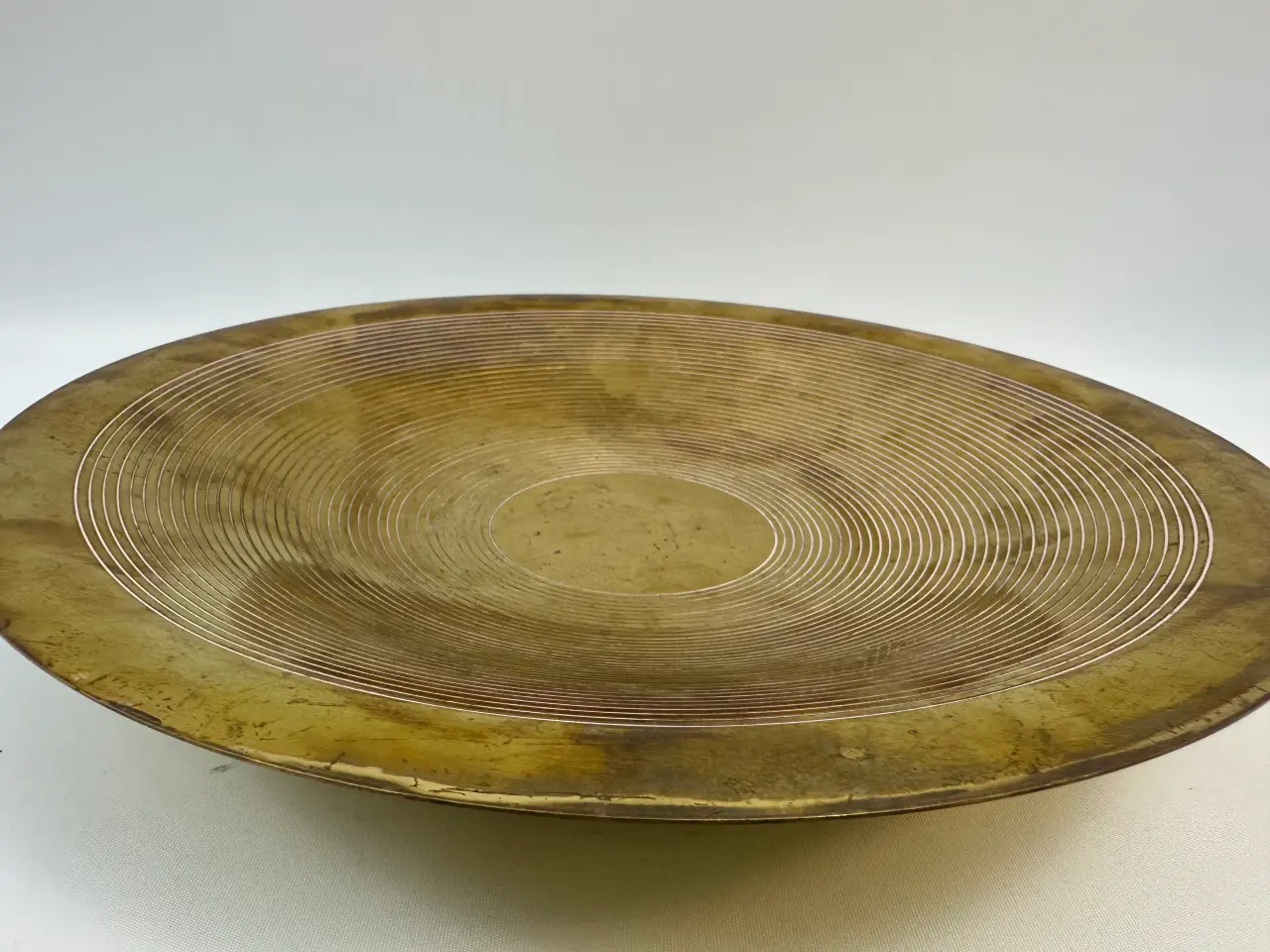 Billede 4 - Trebenet messing fad (vintage)