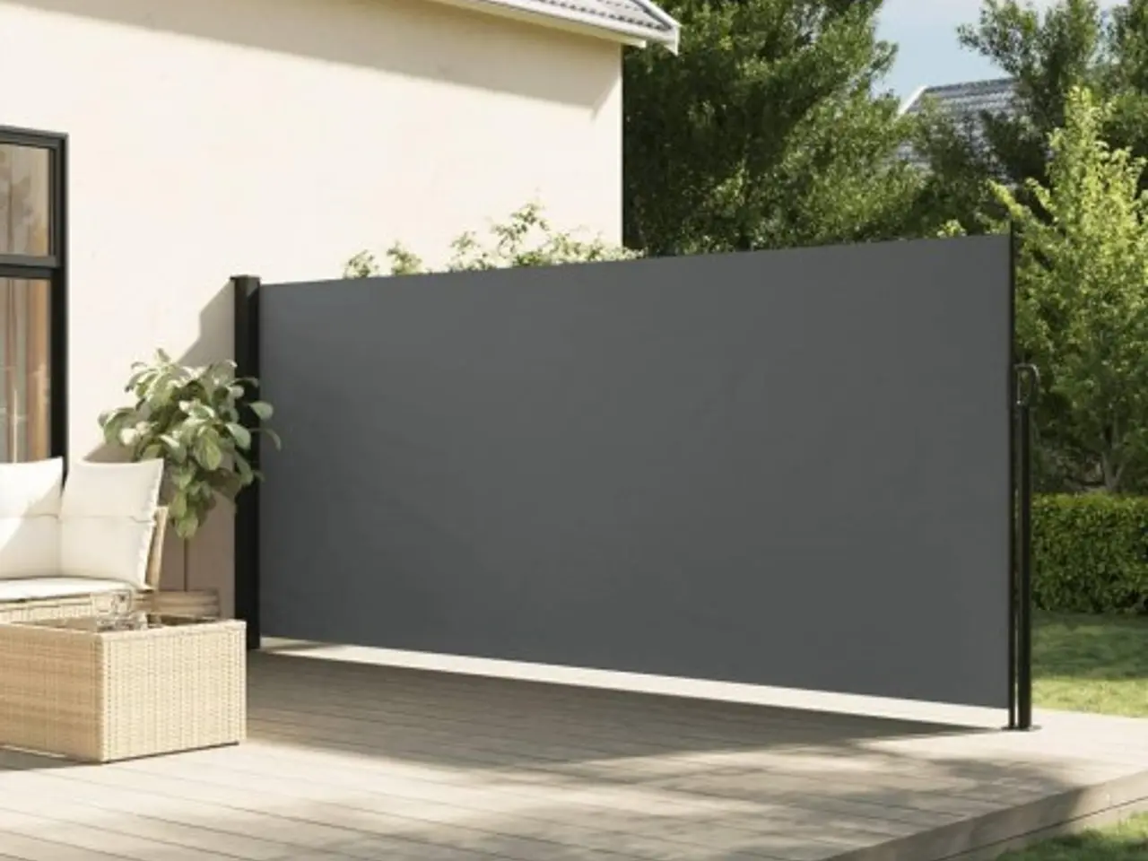 Billede 1 - Sort sidemarkise 160x3 m