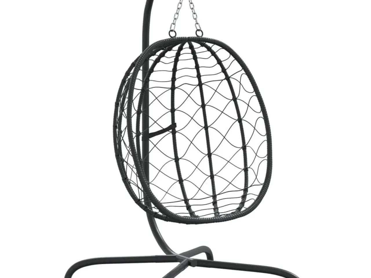Billede 7 - Hængestol med æg og hynder antracit polyrattan og stål