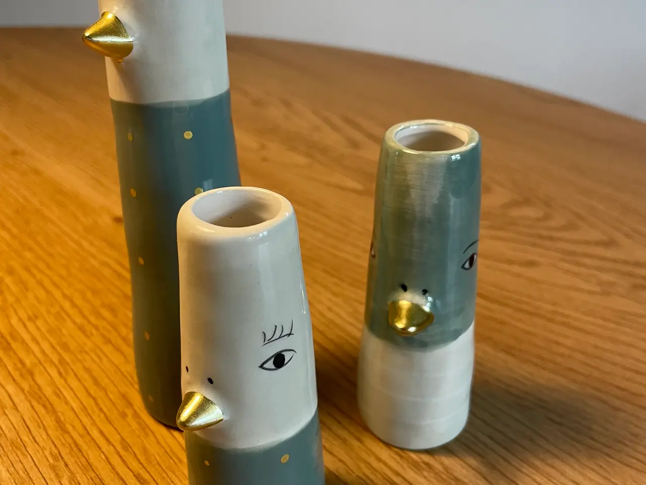 Billede 2 - Keramik - 3 små vaser