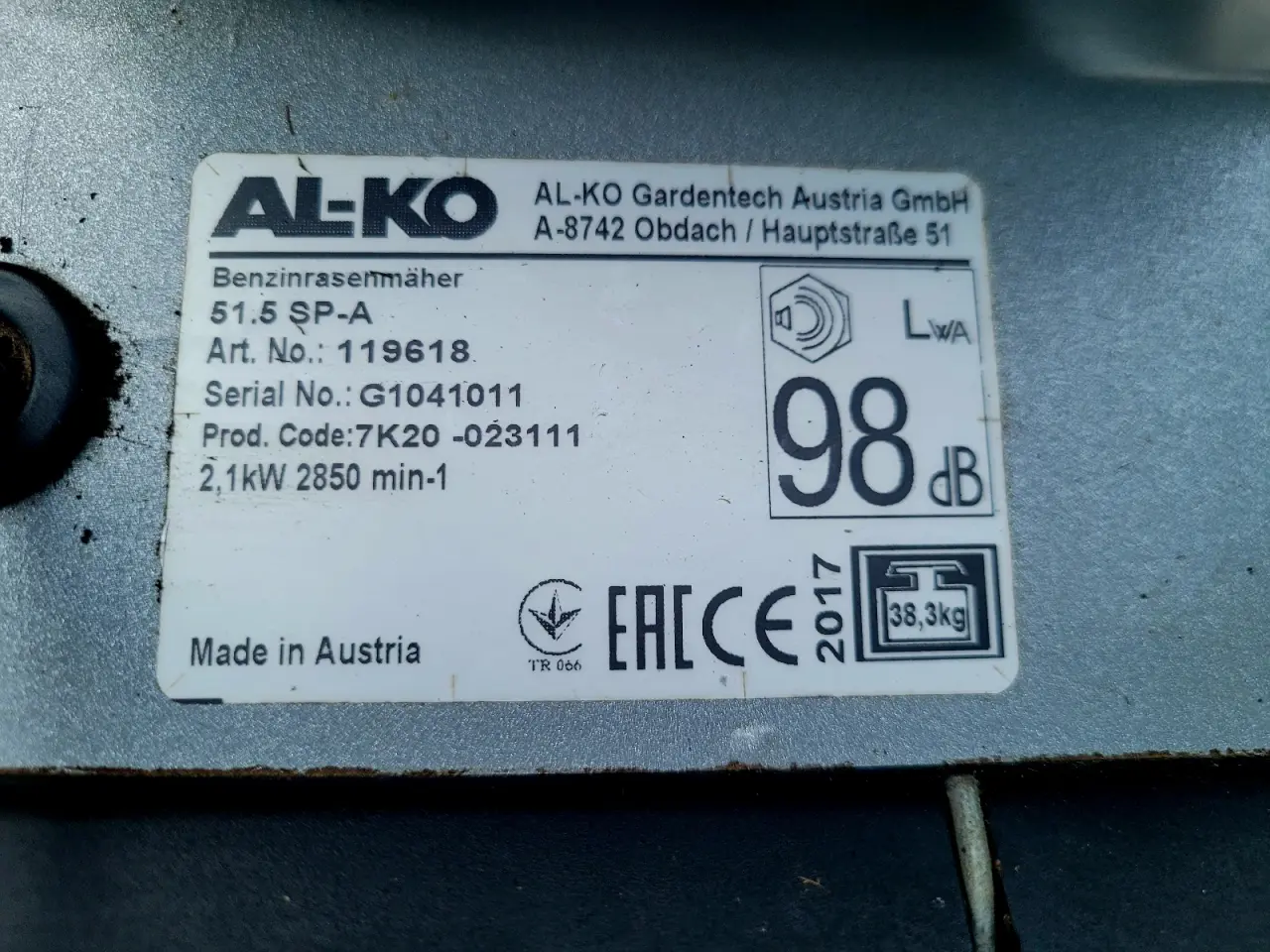 Billede 7 - Alko Highline 51.5 SP-A plæneklipper