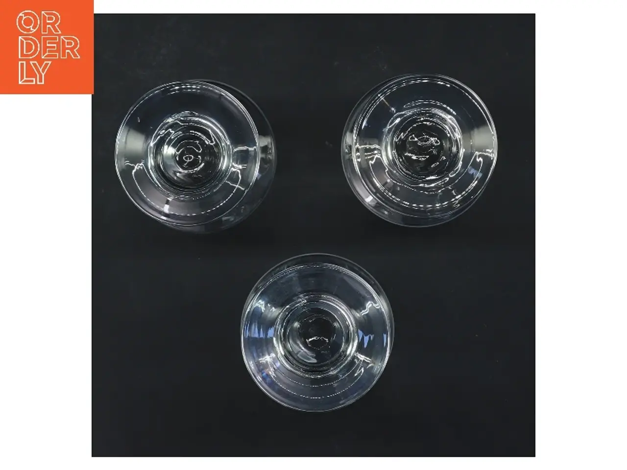 Billede 3 - 3  Hamlet Holmegaard glas (str. 3 stk Ø 6 cm længde 11,5 cm)