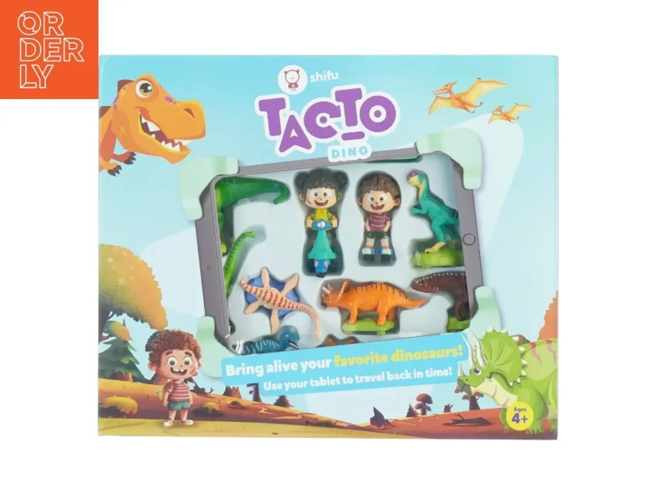 Billede 1 - Interaktivt dinosaur spil med figurer fra Shifu legeakademiey (str. Kasse 31 x 26 x 6 cm)