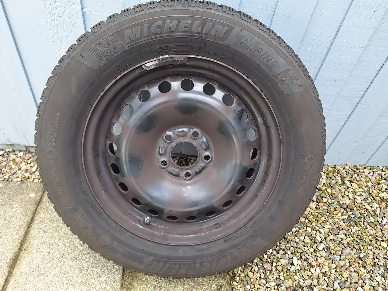 Billede 3 - Vinterdæk på stålfælge Michelin Alpin