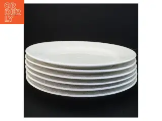 Hvide porcelænstallerkener (str. Diameter 26 cm)