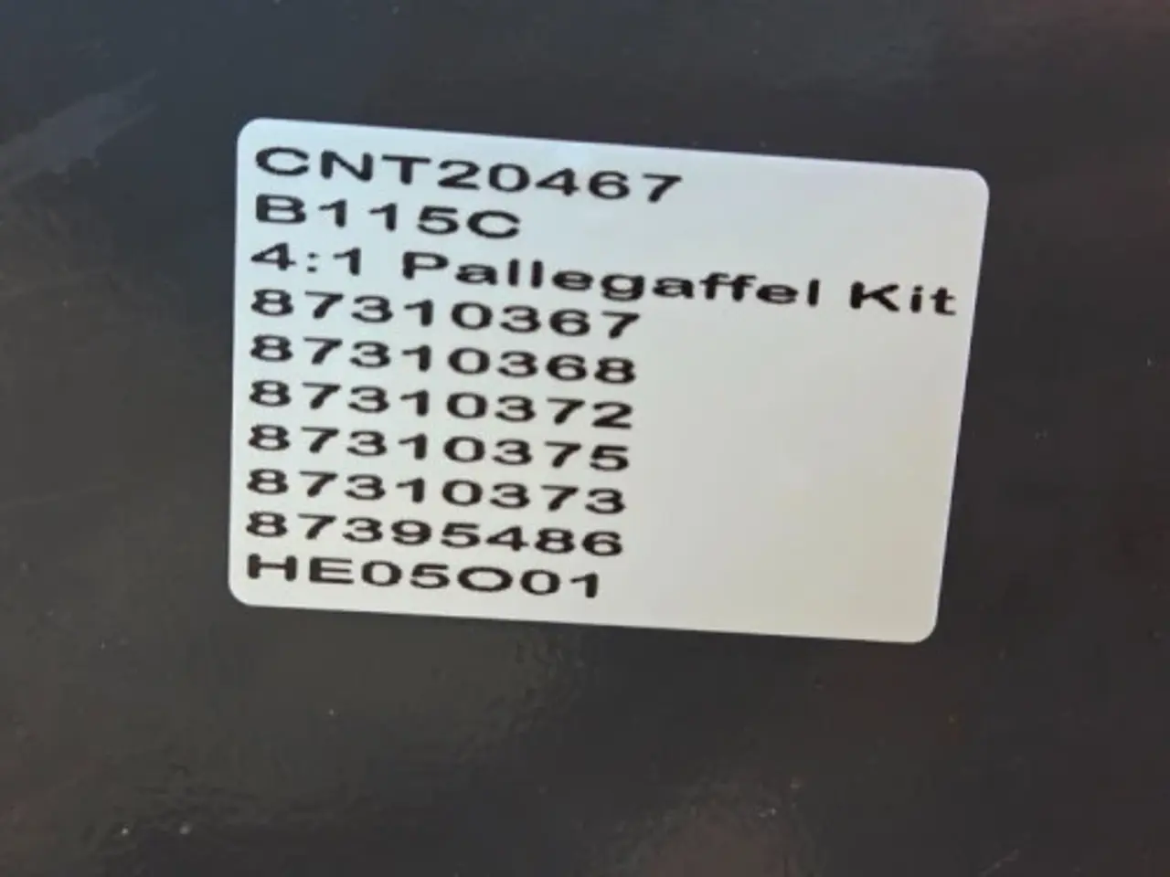 Billede 22 - New Holland B115C Pallegafler Kit 87310367