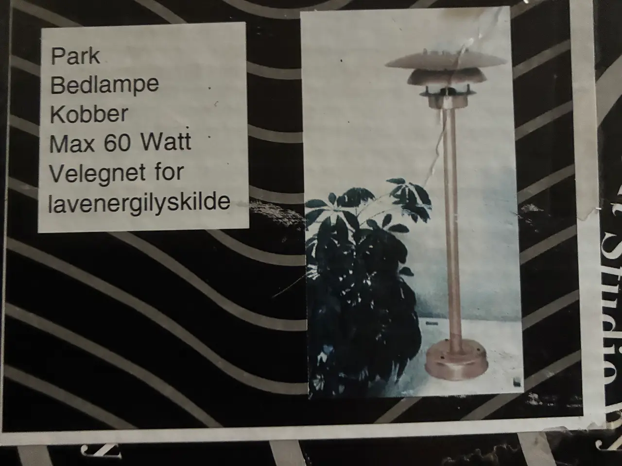 Billede 1 - Kobber Bed lampe