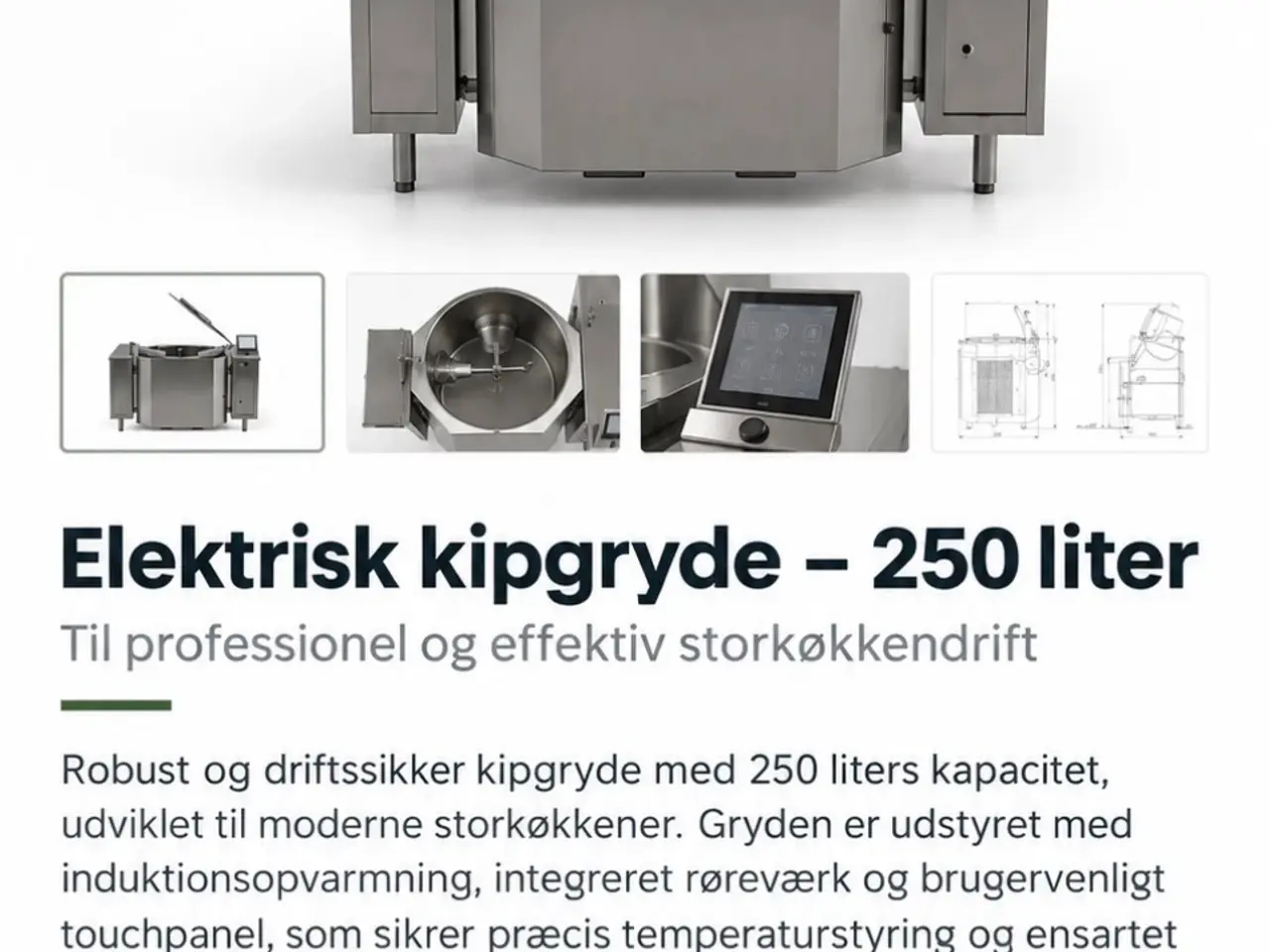 Billede 1 - Induktion kipgryde 250 l