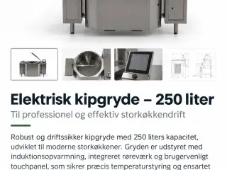 Induktion kipgryde 250 l