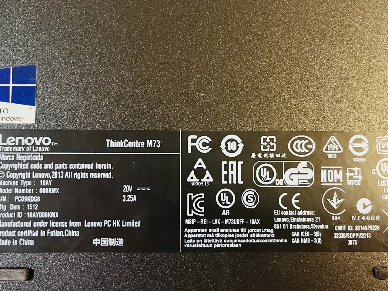 Billede 2 - Mini PC LENOVO ThinkCentre M73