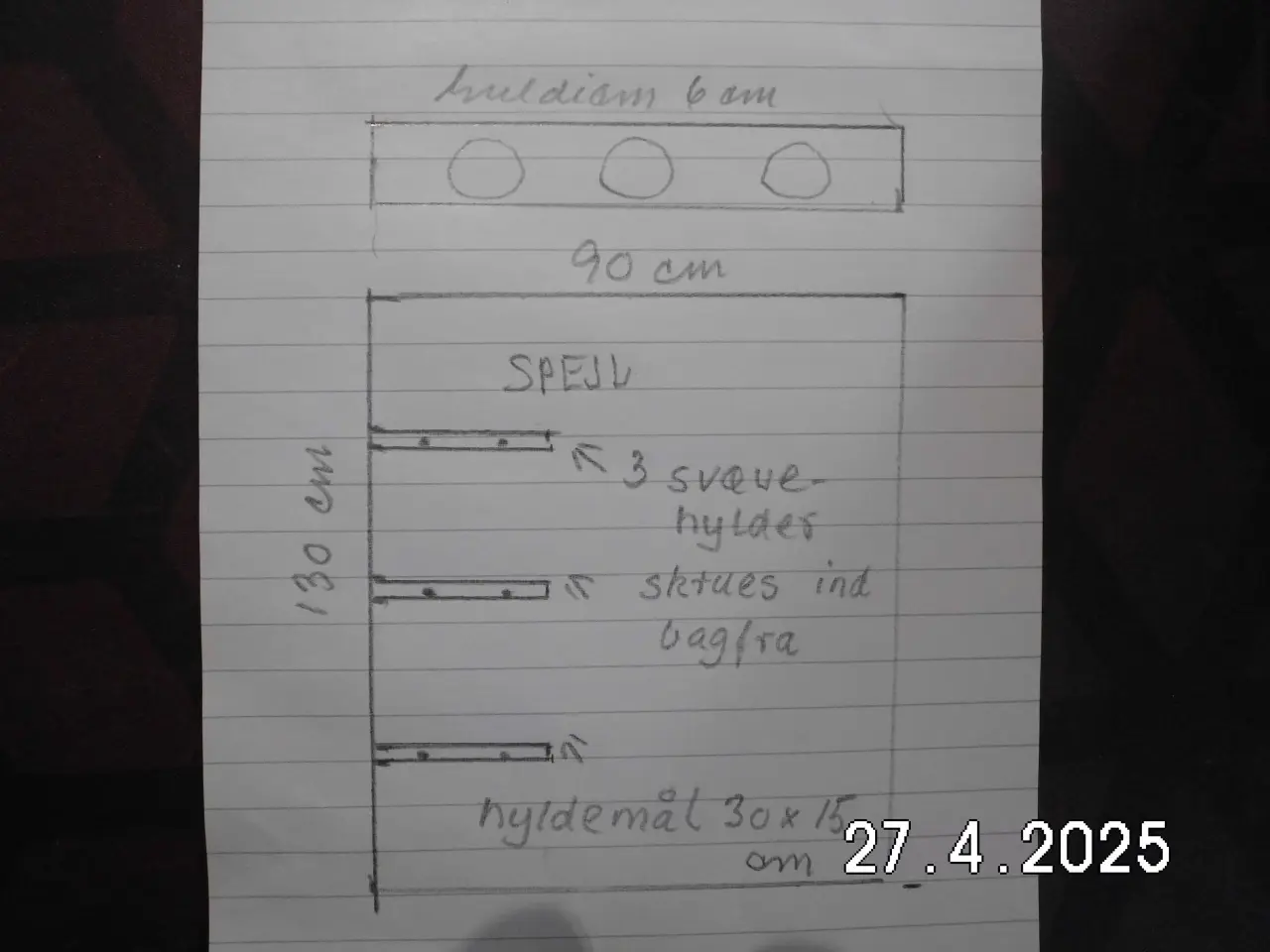 Billede 4 - Spejl m. hylder