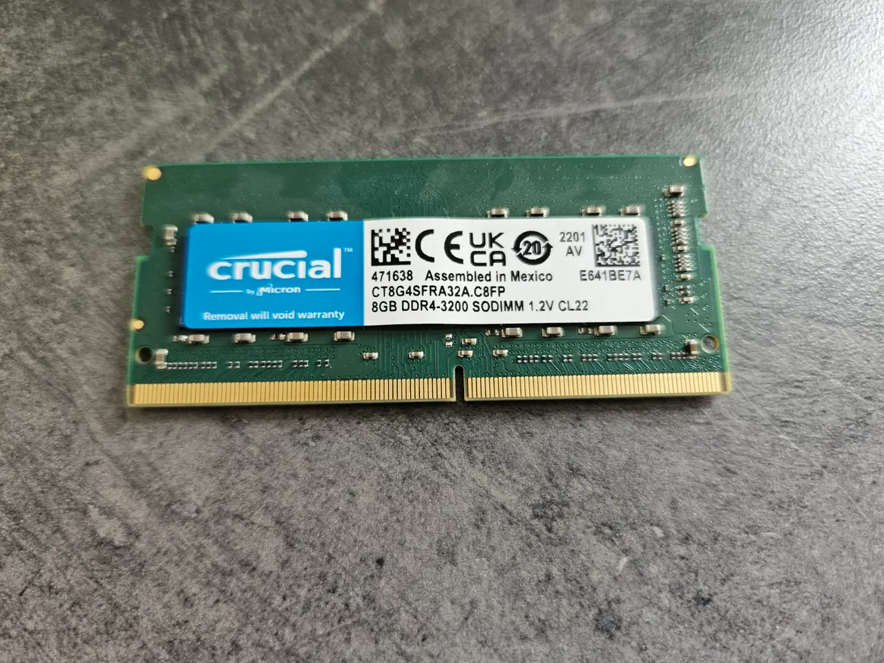 Billede 1 - Crucial 8GB DDR4-3200 SO-DIMM RAM – CT8G4SFRA32A