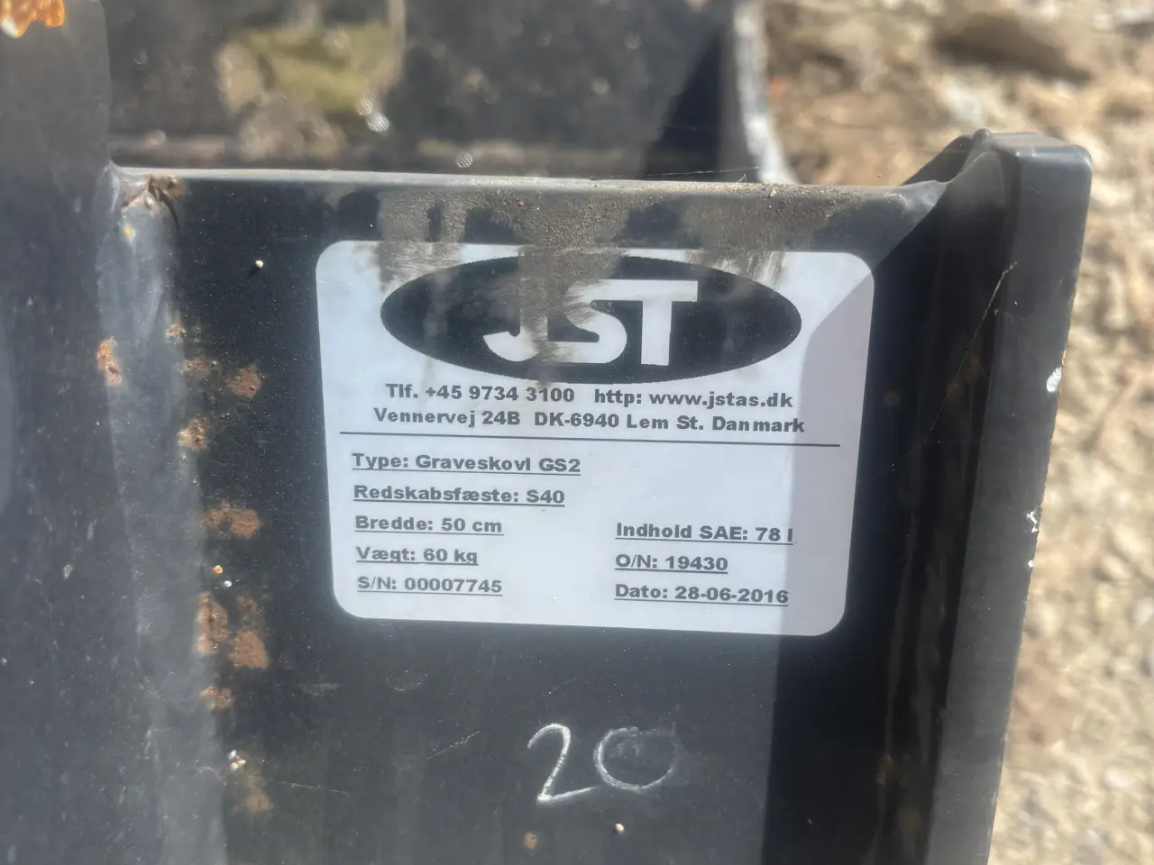 Billede 3 - Jst 50cm graveskovl S40