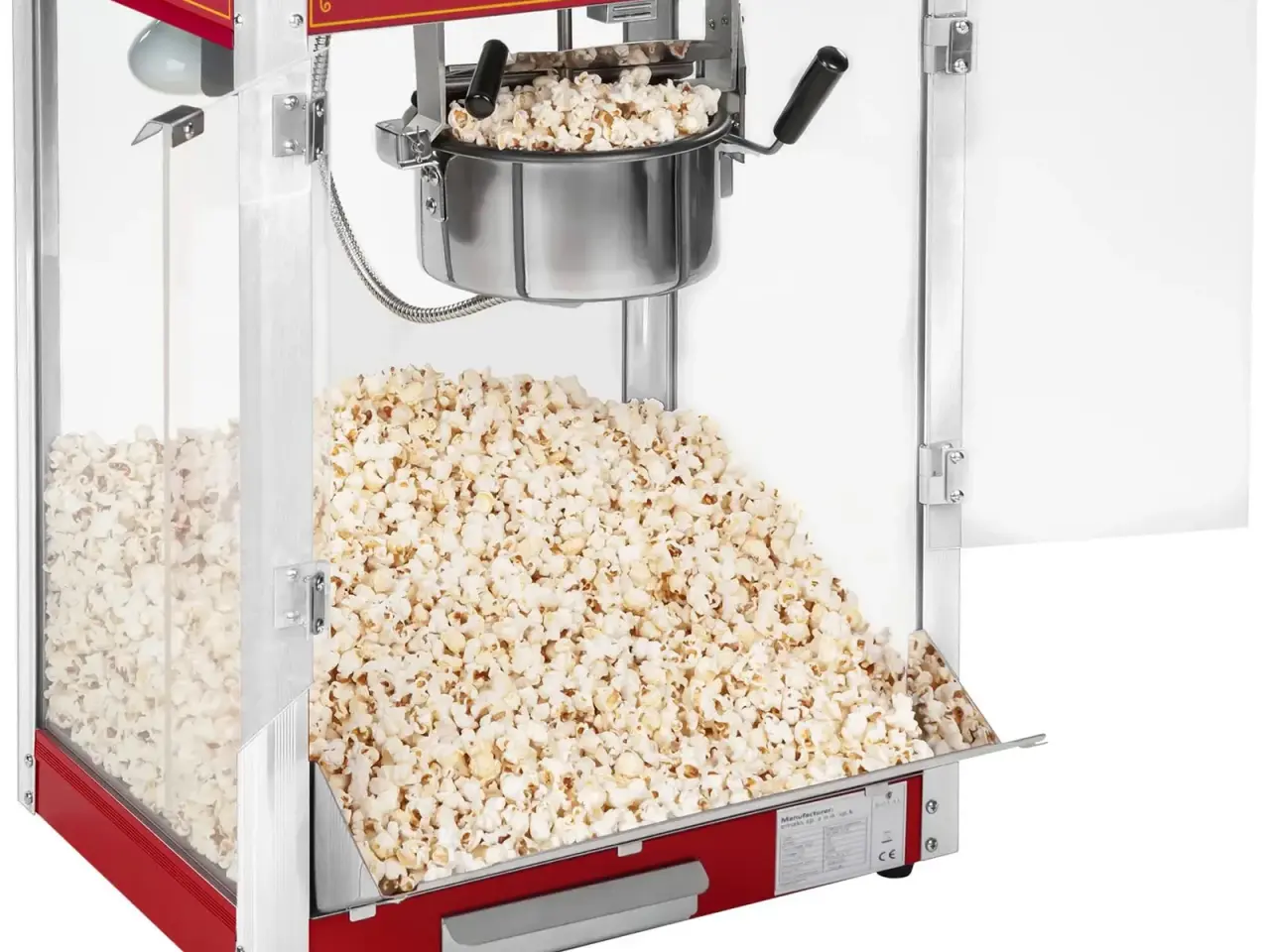 Billede 4 - Popcornmaskine 88 L – 1500 W – rød 56 x 42 x 76 cm