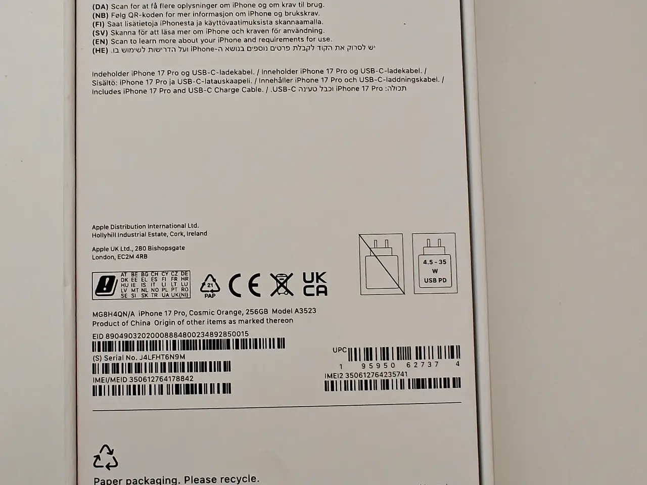 Billede 2 - iPhone 17 Pro 256 GB Space orange