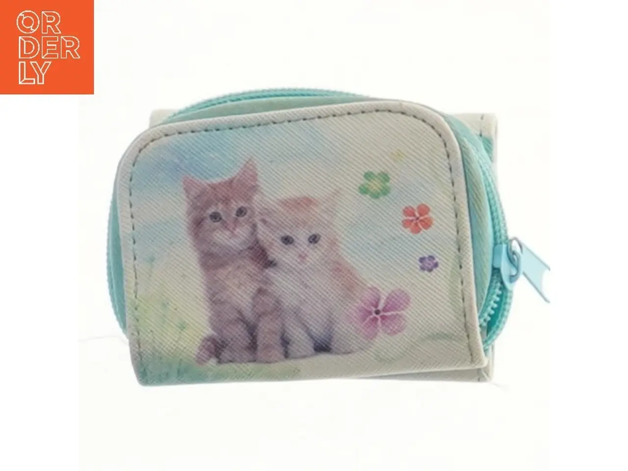 Billede 1 - Pung med kattemotiv (str. 10x8 cm)