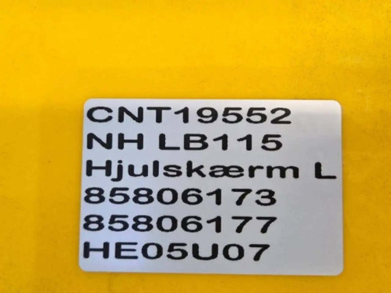 Billede 10 - New Holland LB115 Hjulskærm L. 85806173