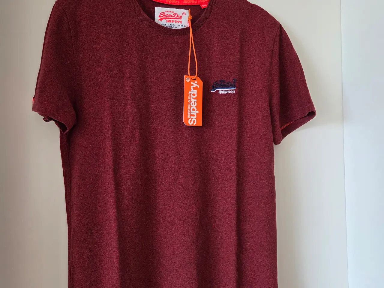 Billede 1 - Superdry T-shirt bordeaux meleret, bomuld