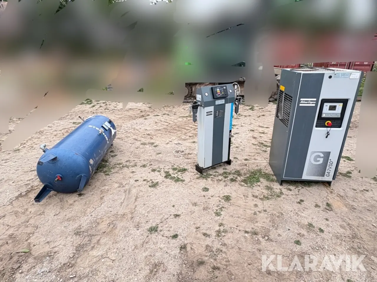 Billede 2 - Kompressor , lufttank og lufttørre Atlas Copco GA7VSD + / CD25