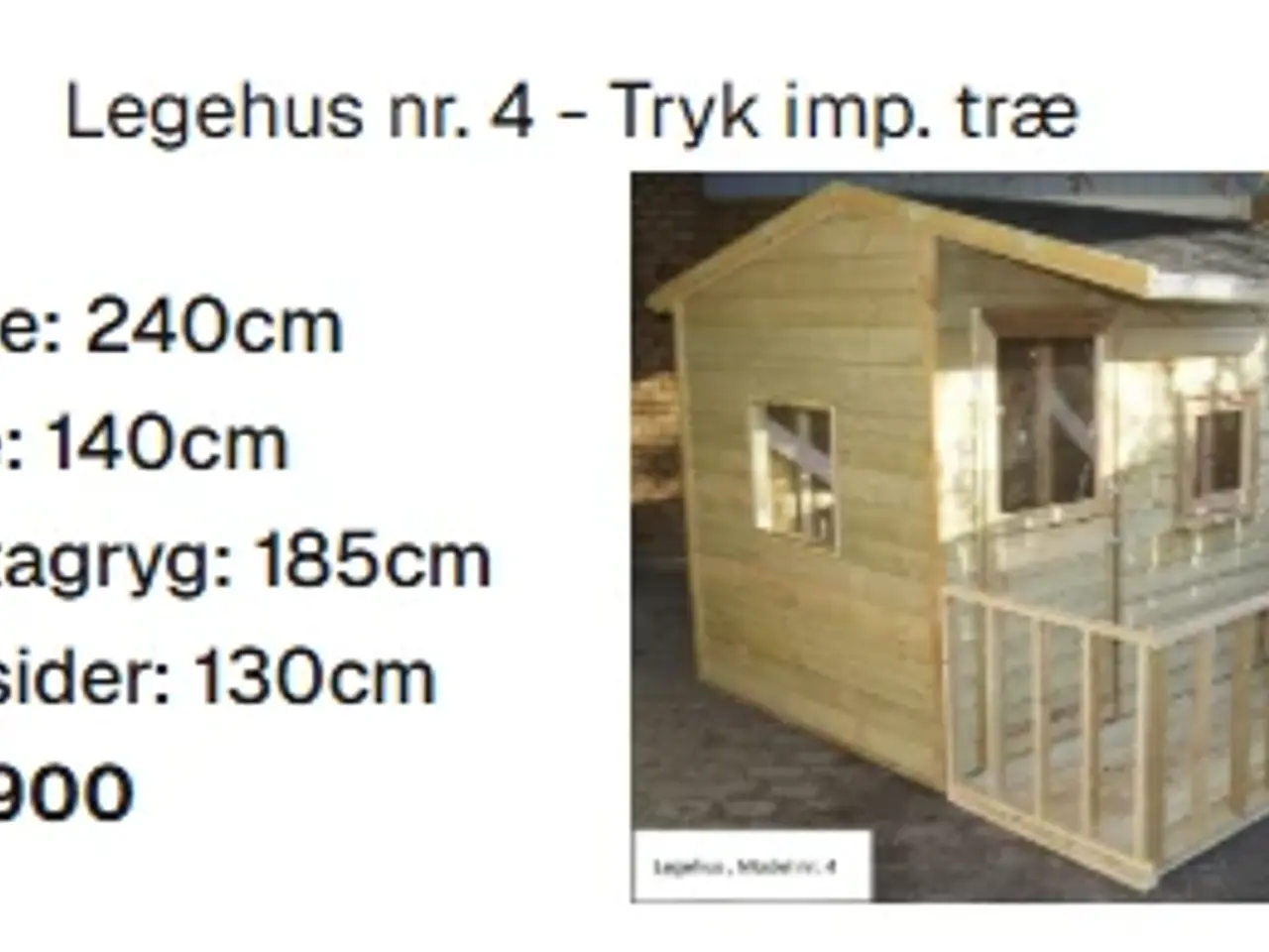 Billede 2 - Legehuse & Sandkasse