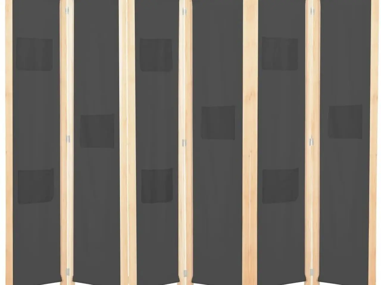 Billede 1 - Rumdeler med 6 paneler - grå, 240 x 170 x 4 cm