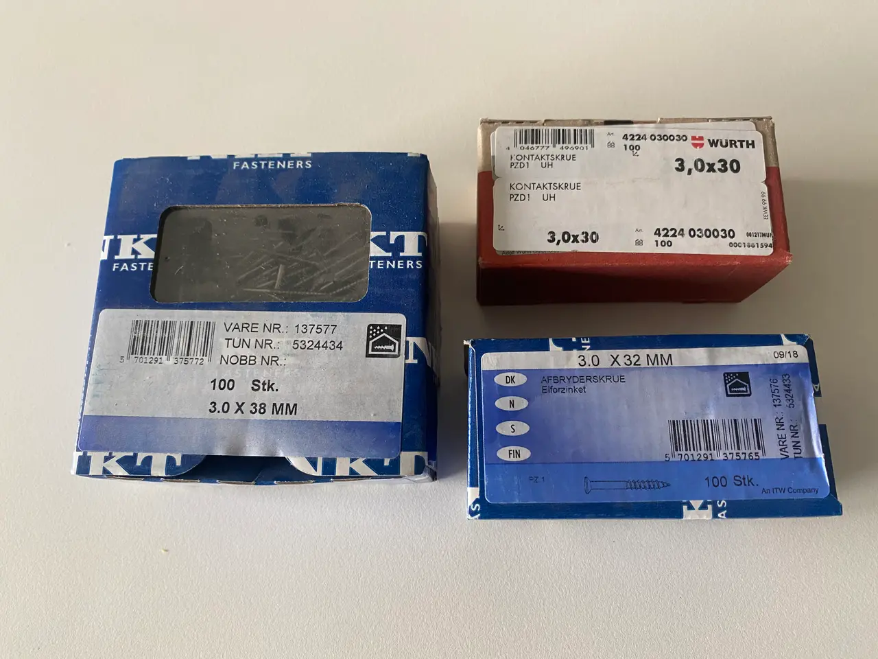 Billede 1 - Afbryderskruer 30mm/32mm/38mm