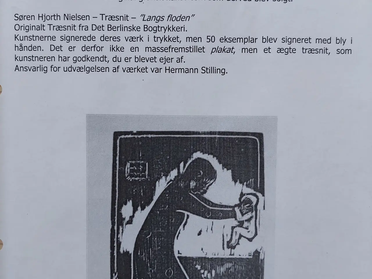 Billede 4 - Originalt træsnit af Søren Hjorth Nielsen (1967)