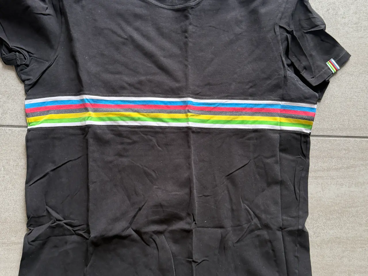 Billede 3 - Santini Casual Cykeltrøje VM striberne