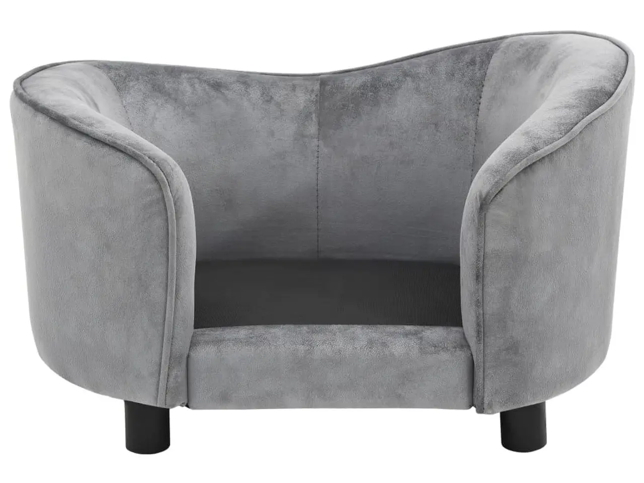Billede 4 - Hundesofa i plys 69 x 49 x 40 cm grå