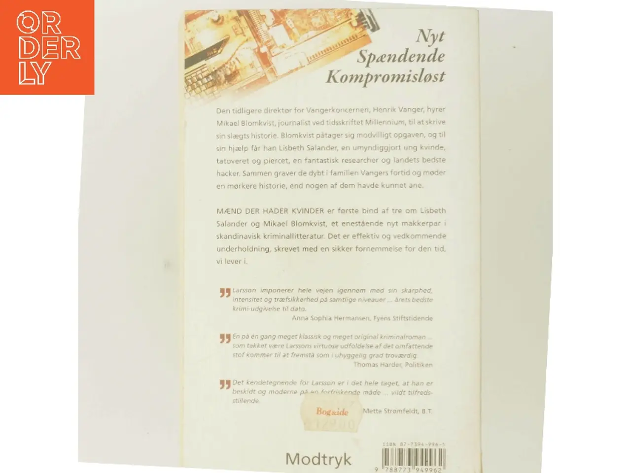Billede 3 - Mænd der hader kvinder af Stieg Larsson (Bog)