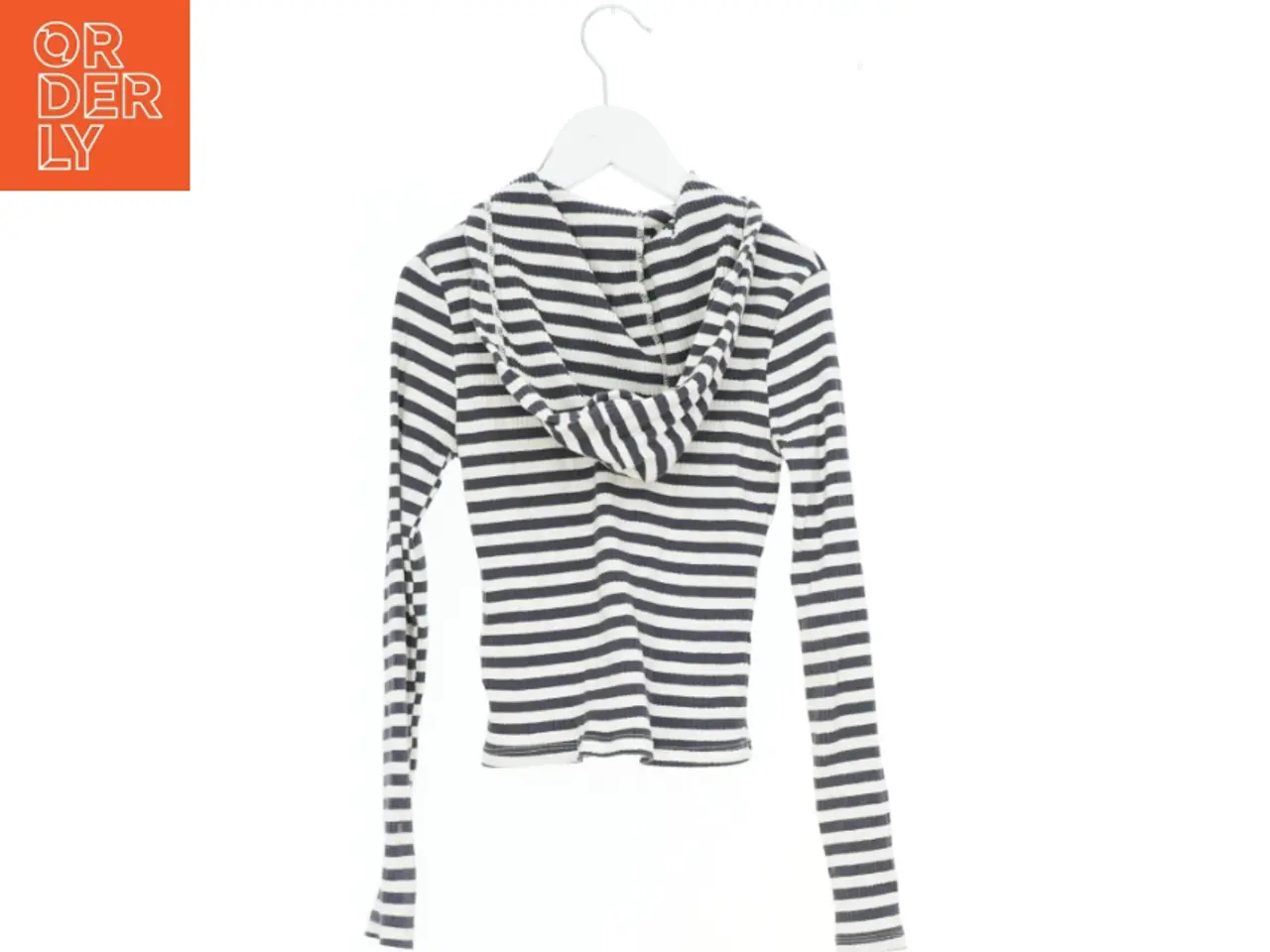 Billede 2 - Stribet hættetrøje med lynlås fra H&M (str. 140)