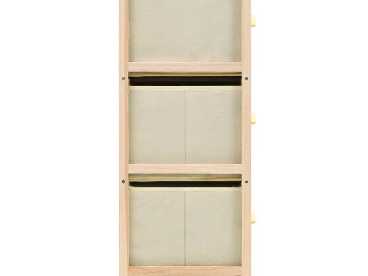 Billede 4 - Opbevaringsstativ med 6 stofkurve cedertræ beige