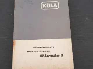 Køla RIvale 1 pick-up presse årg 1964 Reservedelsk