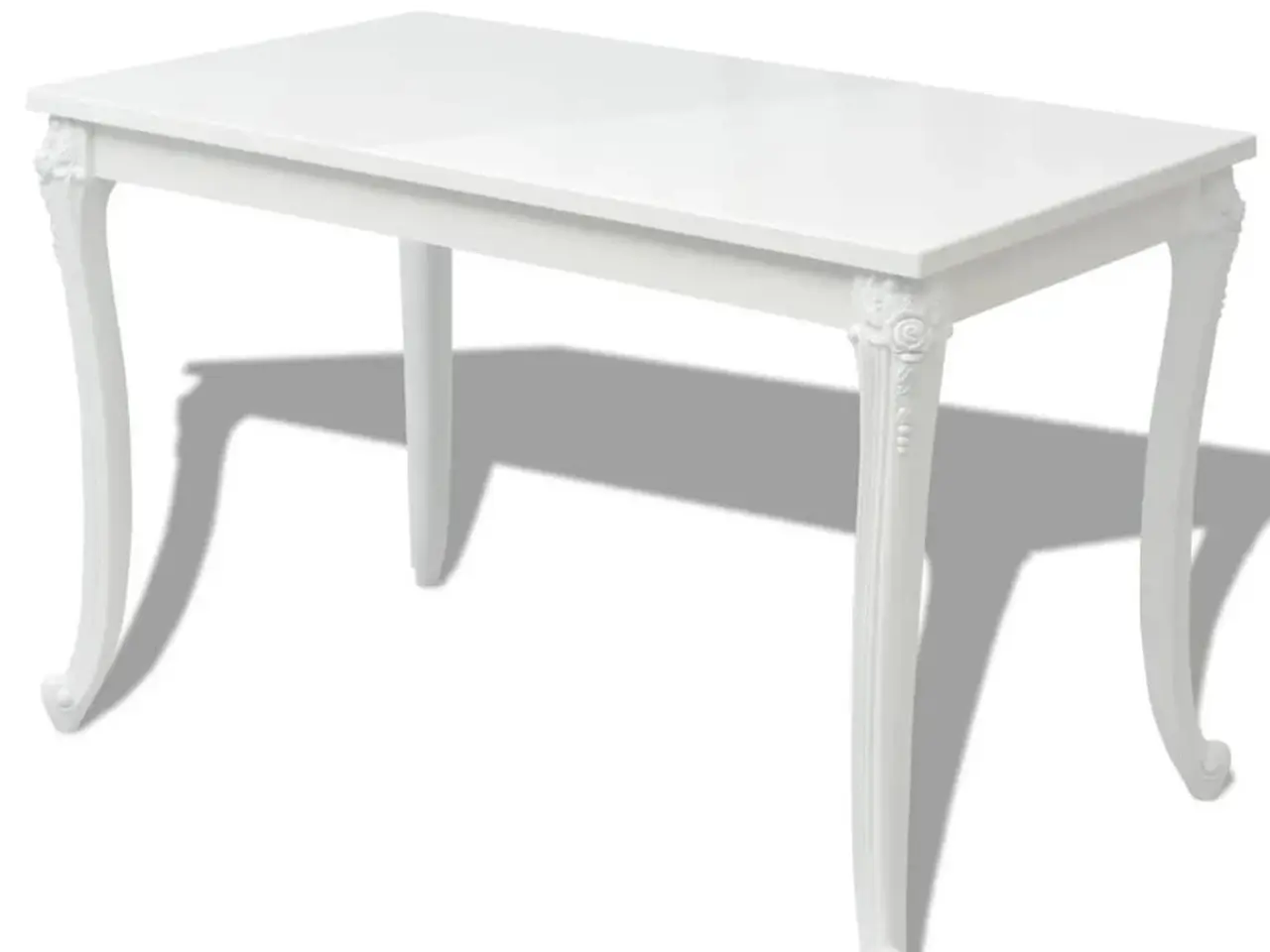 Billede 2 - Spisebord 116 x 66 x 76 cm - hvid højglans