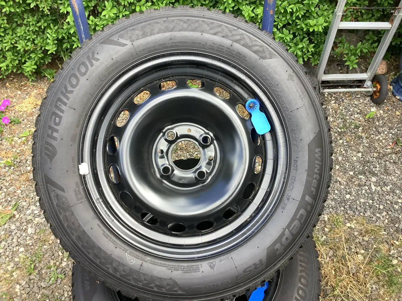 Billede 3 - Vinterdæk på stålfælge til Fiat 500 / Ford Ka