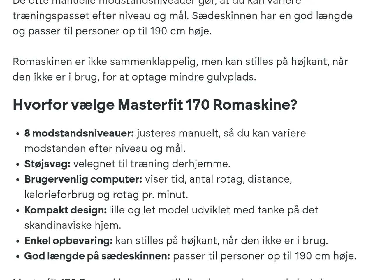 Billede 2 - Masterfit Rower 170