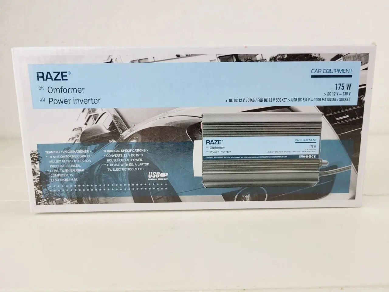 Billede 3 - ⭐️- RAZE INVERTER/OMFORMER 175 W 12 TIL 230 V