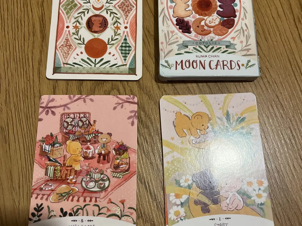 Billede 2 - Cotolie Kumachan Moon Cards - oracle deck (24 kort)
