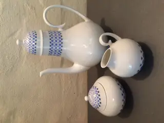 Original Wiinblad Blå/Hvid Kaffestel