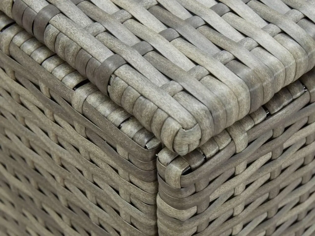 Billede 2 - Hyndeboks i polyrattan - 180 × 90 × 70 cm, grå