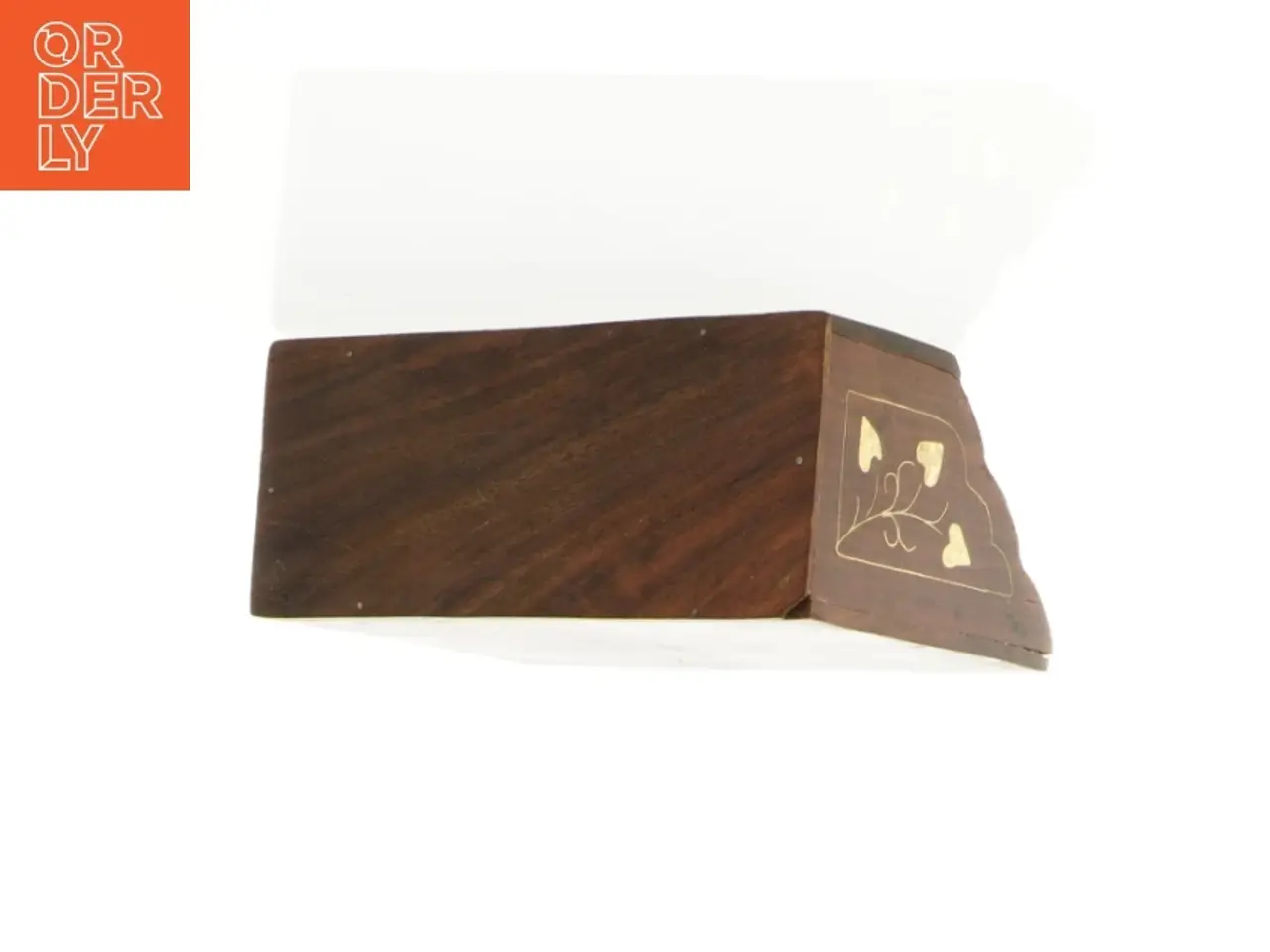 Billede 4 - Træ organisator brevholder med indlæg af guld (str. 15 x 10 x 6,5 cm)