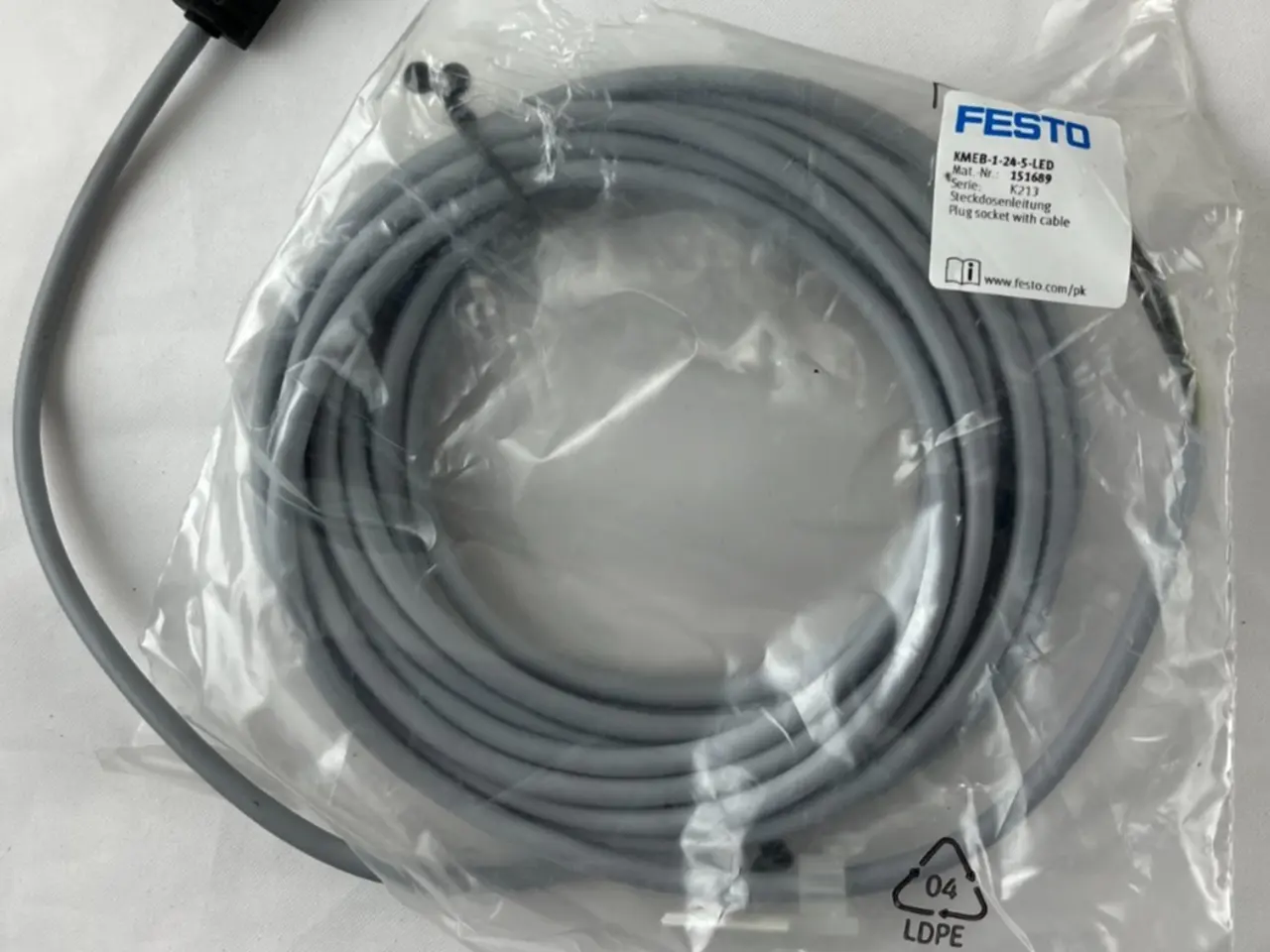 Billede 1 - Festo KMEB-1-24-5-LED magnetventil stik Socket 24V