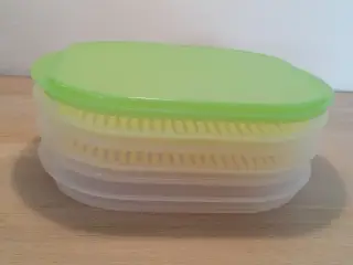 Tupperware køleskabs bøtte 3 lag med riste