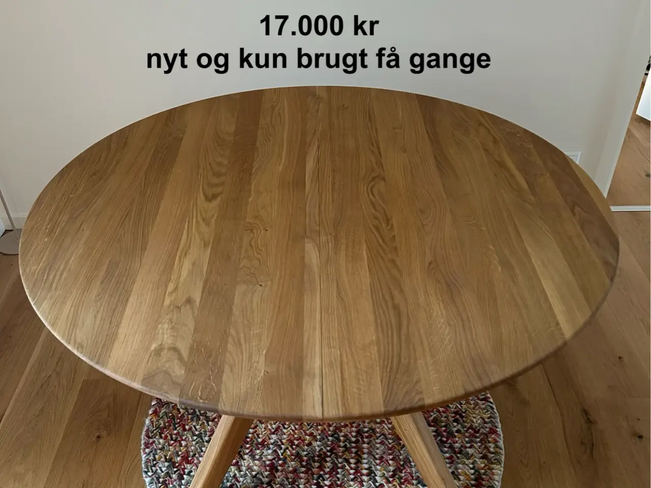 Billede 1 - Massiv Eg - Ø 120 + 2 plader 